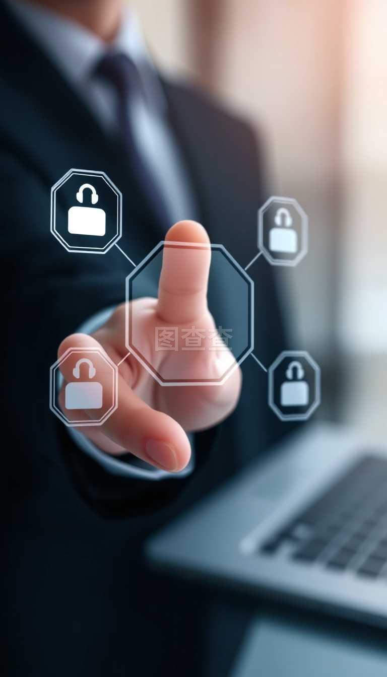 软件开发——在模糊的背板上按下一个按钮